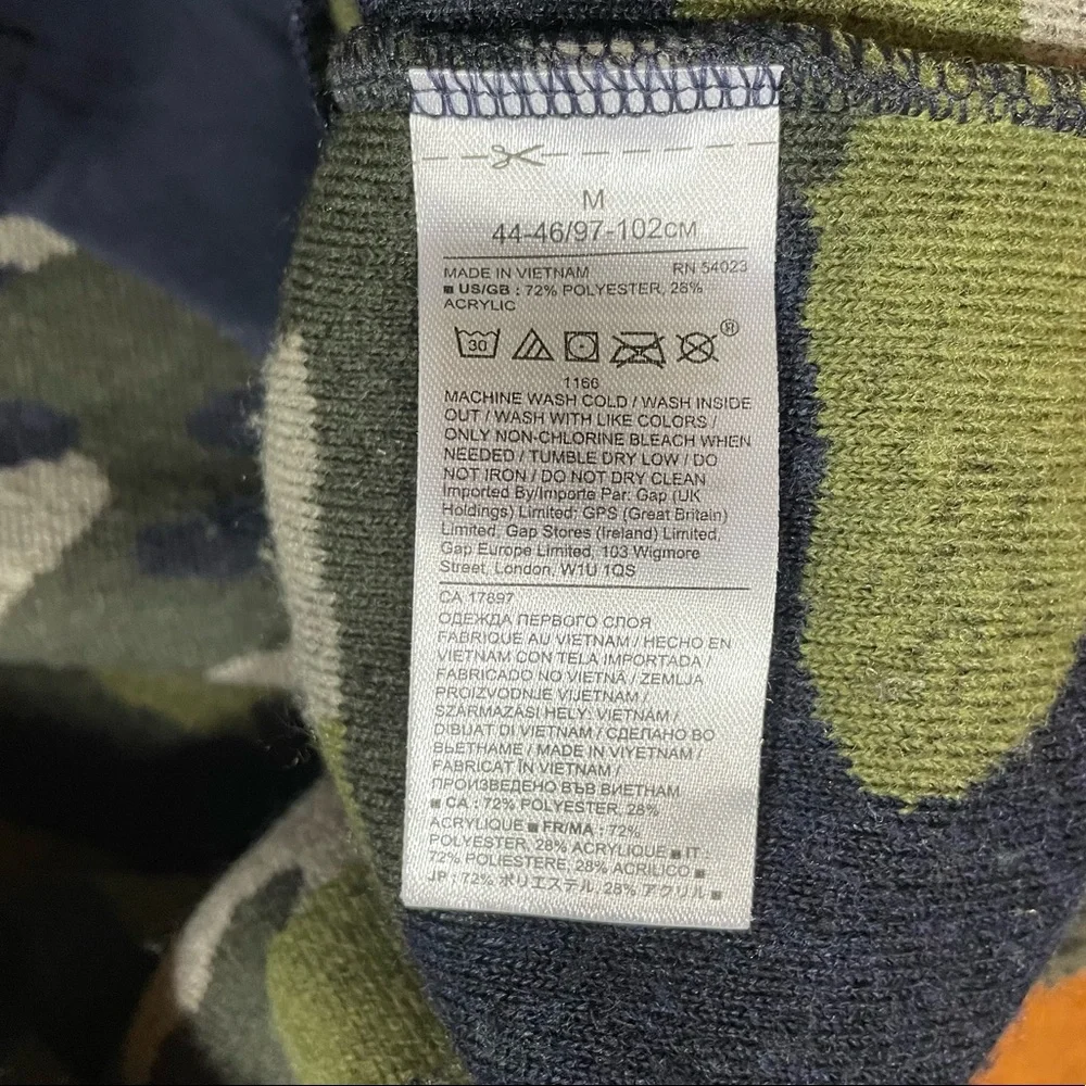 Banana Republic Fleece Camo Sherpa 1/4 Zip Pullover